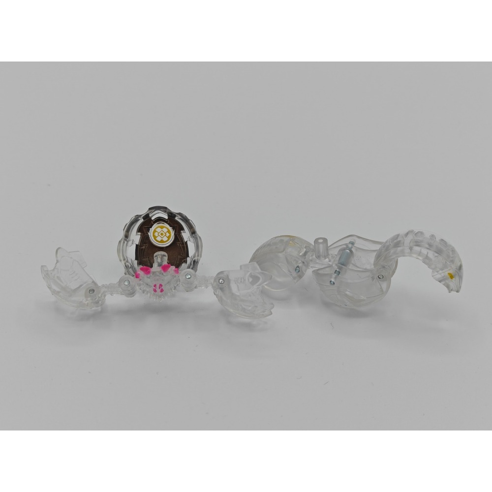 Bakugan Diamond Dragonoid and Diamond Pharol Translucent Clear Figures Lot